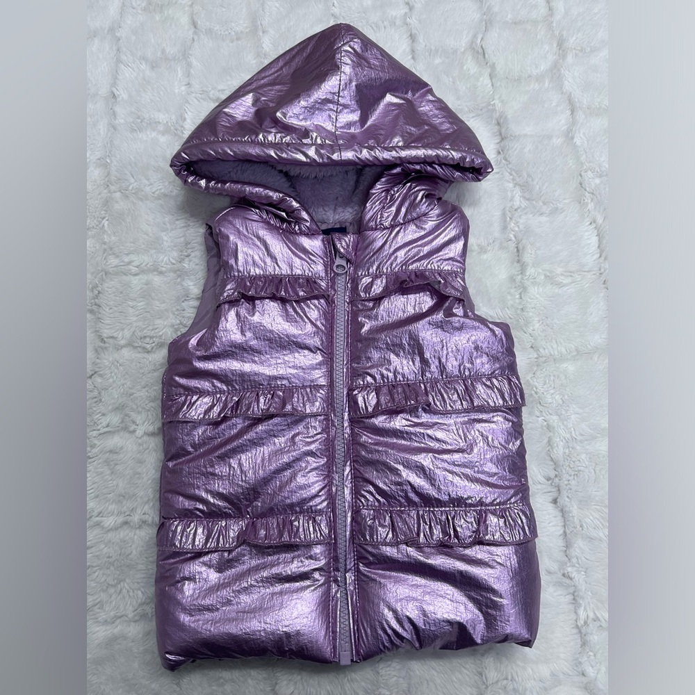 Andy & Evan Girl Metallic Pink Puffer‎ Vest Size 2T
